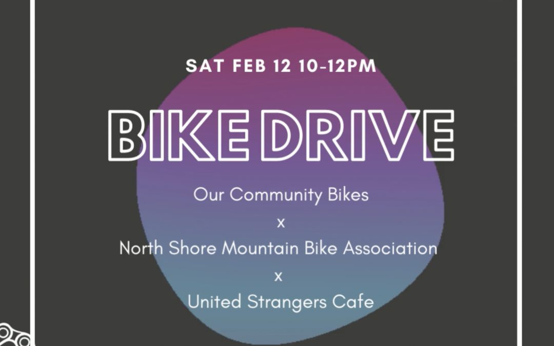 Bike Drive this Saturday, Feb 12!