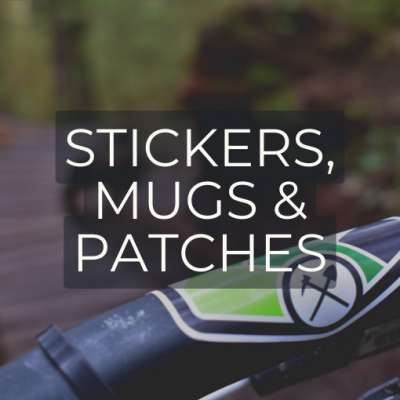 Mugs, Stickers and Patches
